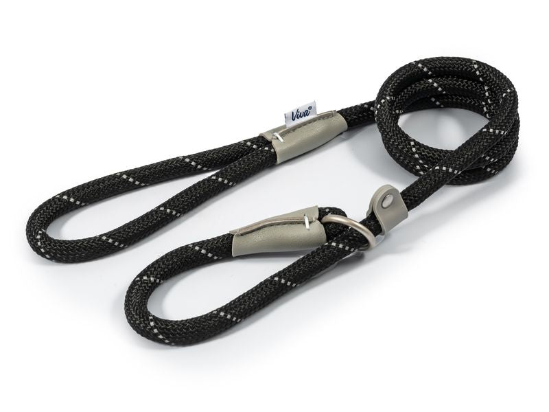 Ancol Viva Rope Slip Lead BLACK12MMX1.2M 