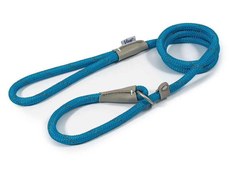 Ancol Viva Rope Slip Lead Blue 10mm X1.2M 