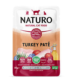 Naturo Grain Free Adult Cat pouch Turkey Pate 85g