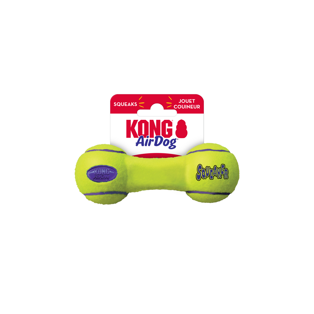 KONG Airdog Dumbbell Small Dog Toy, in packaging