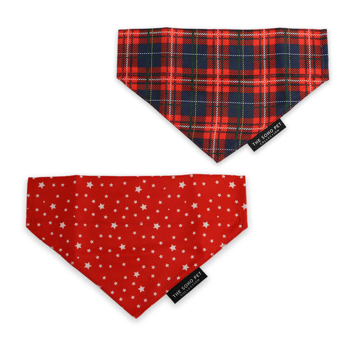 Ancol Soho Bandana Tartan/Stars 2 pack