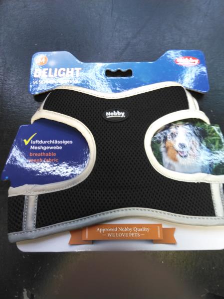Nobby Mesh Harness DELIGHT black M chest 38-43 cm waist 45-50 cm 20 mm