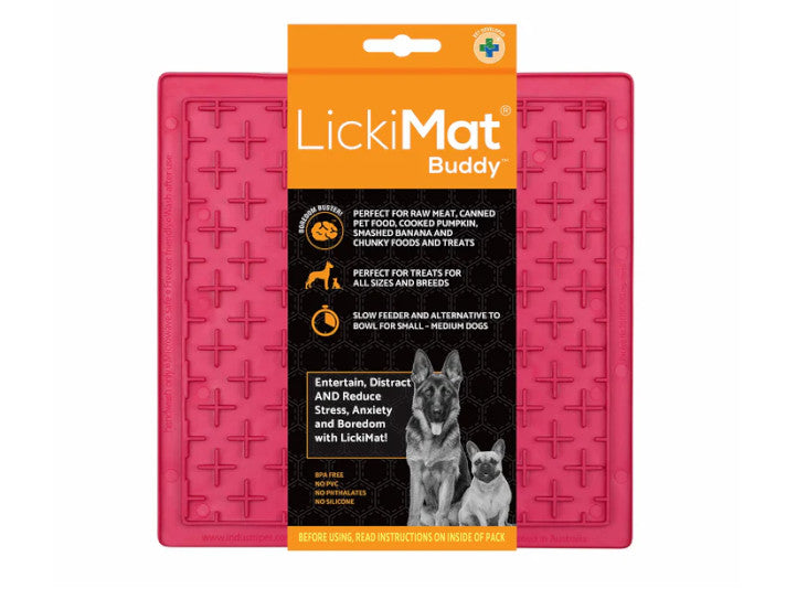 SharplesNGrant Lickimat Soother Dog Treat Mat Pink 20cm 