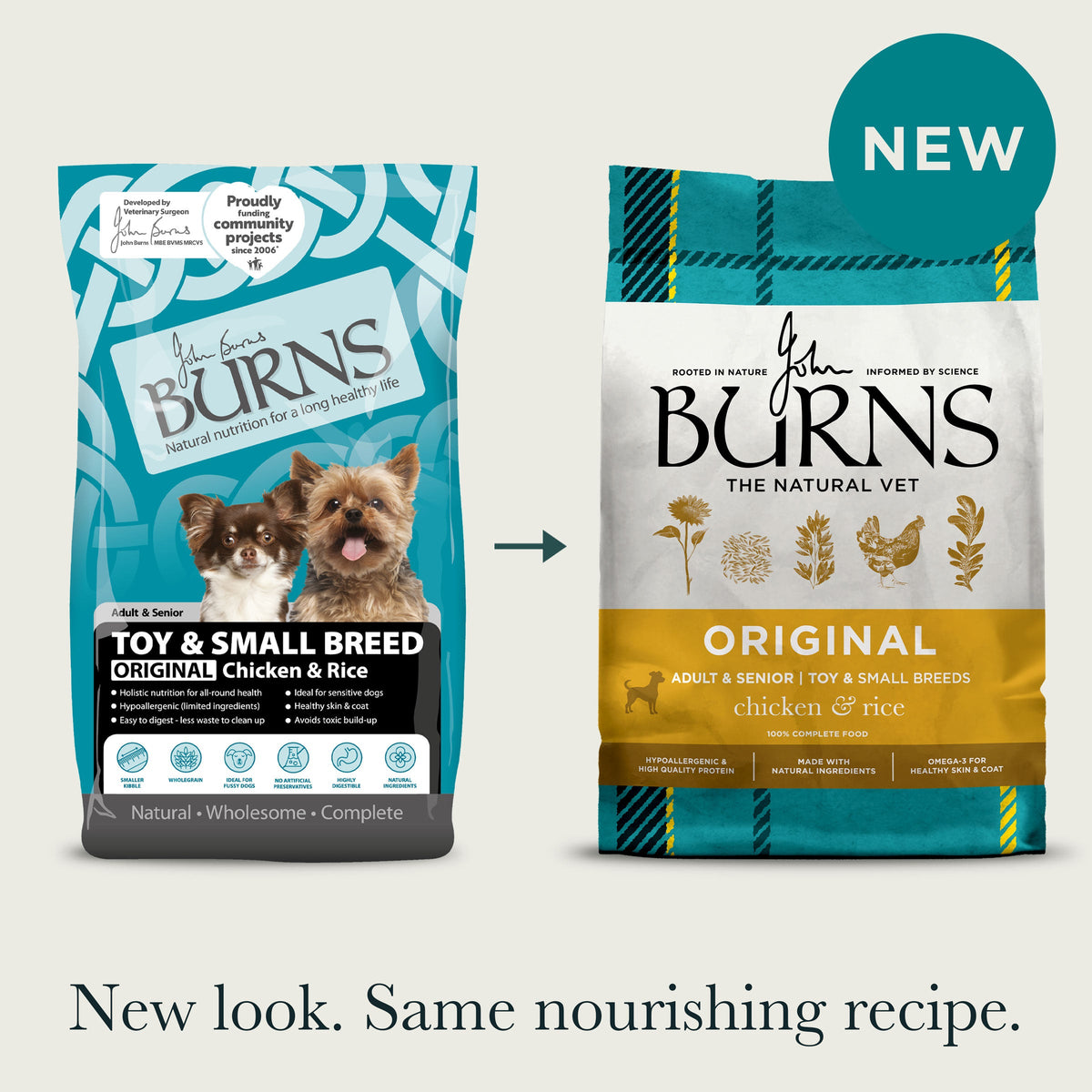 Burns Adult Original Chicken and Rice Toy and Small Breed, view 2