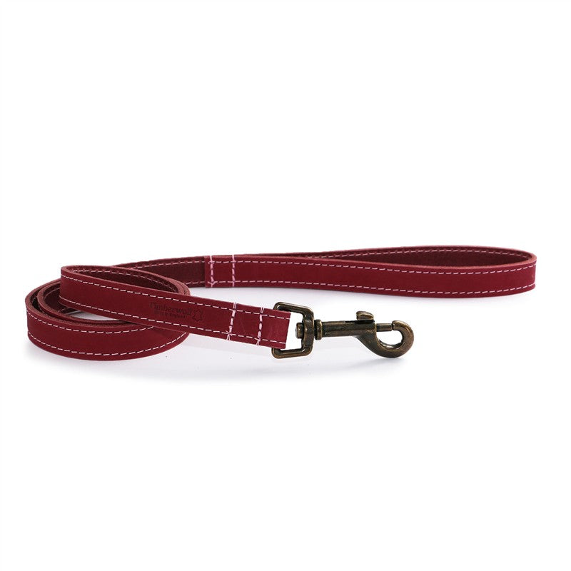 Ancol Timberwolf Leather Lead Rasp 1MX19MM 