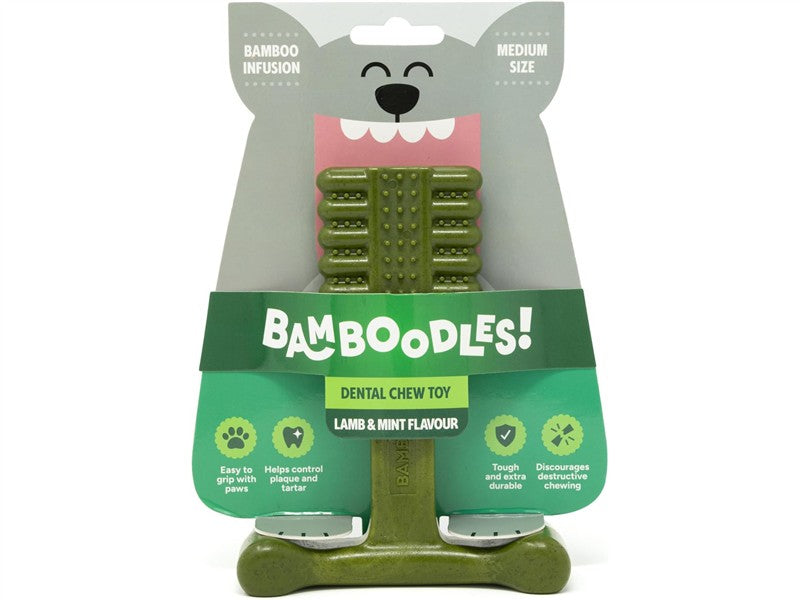 Bamboodles Dental Lamb &amp; Mint 15cm Dog Chew Toy 