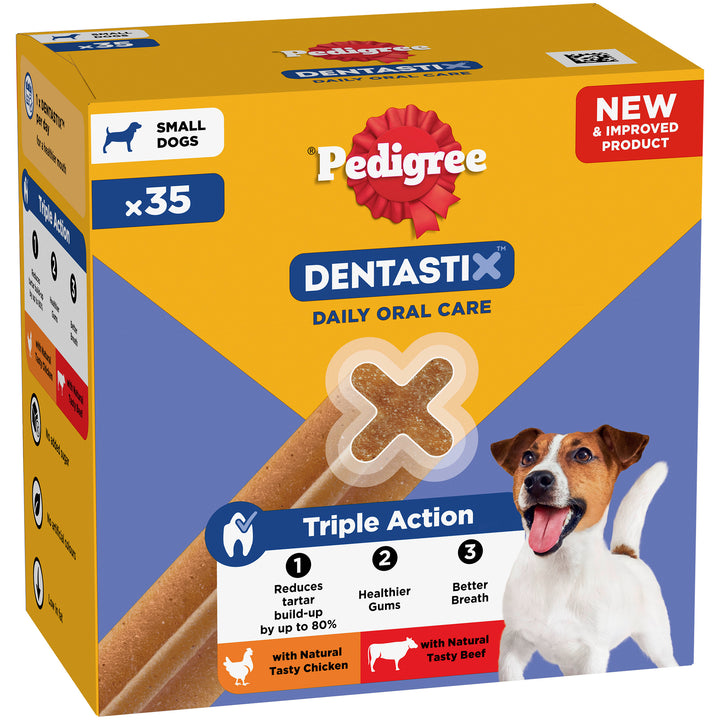 Pedigree Dentastix Small Dog 35 Sticks, front of pack