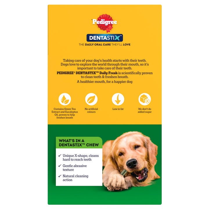 Pedigree Dentastix Daily Fresh Large Dog, back of pack