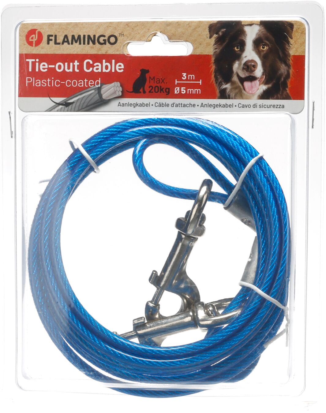 Flamingo Tie Out Cable 3m Max 20kg