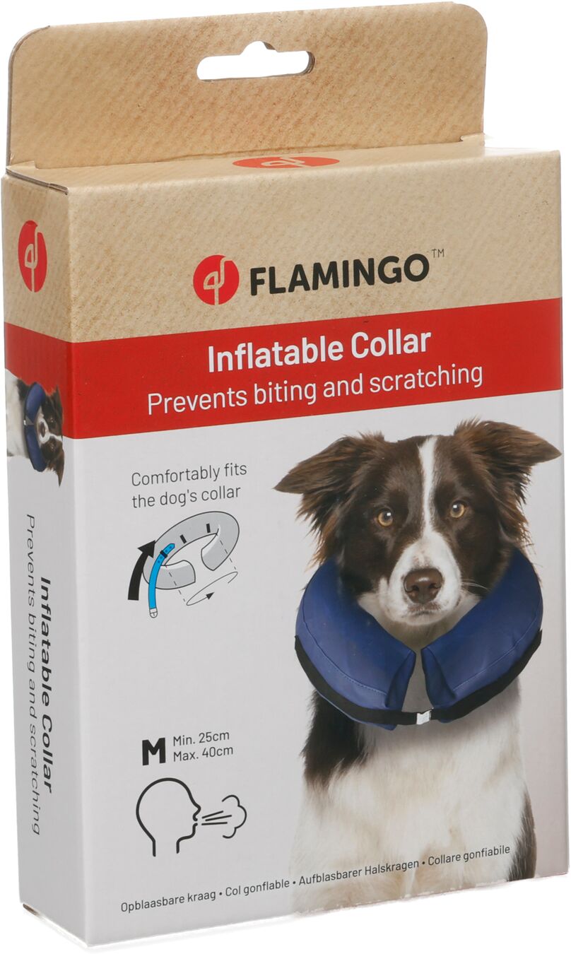 Flamingo Inflatable Dog Collar Medium