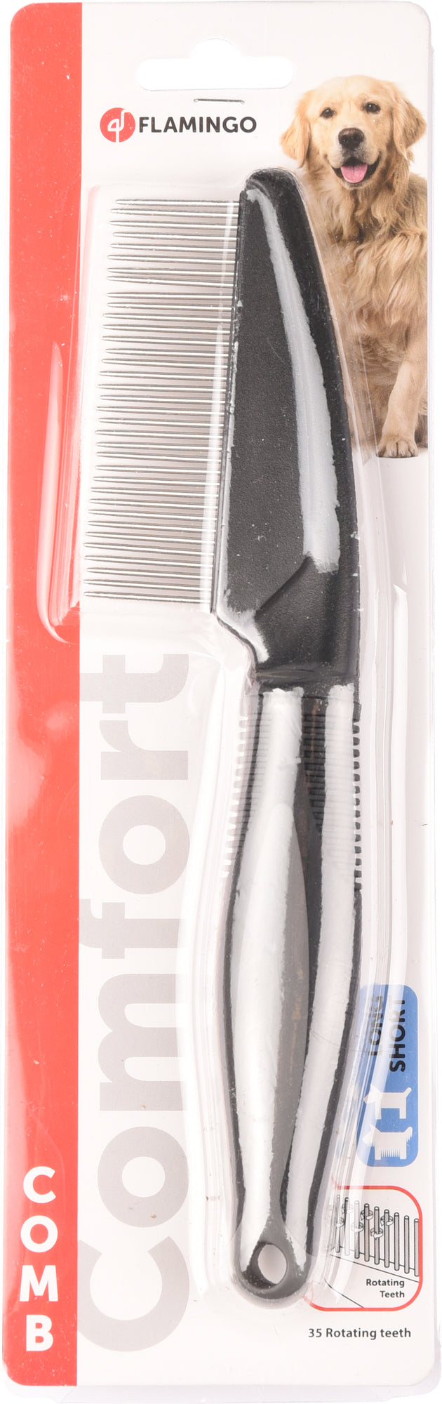 Flamingo Grooming Comb, 35 Rotating Teeth