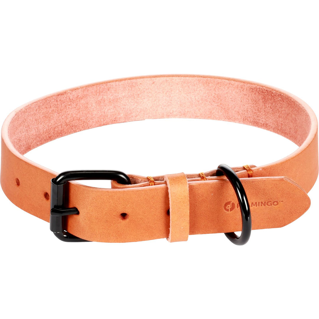Flamingo Leather Collar Leano Cognac Xl