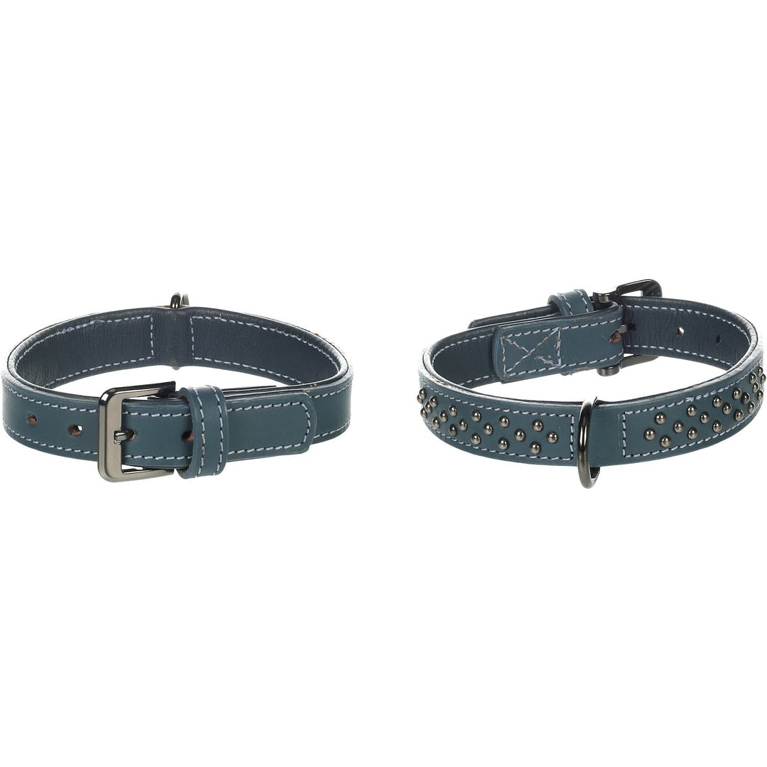 Flamingo Leather Collar Denve Blue