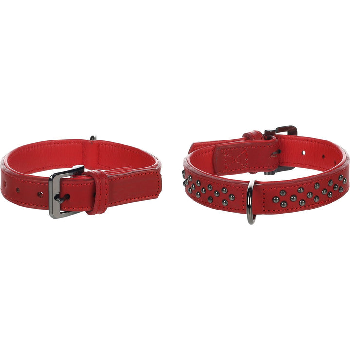 Flamingo Leather Collar Denver Red L