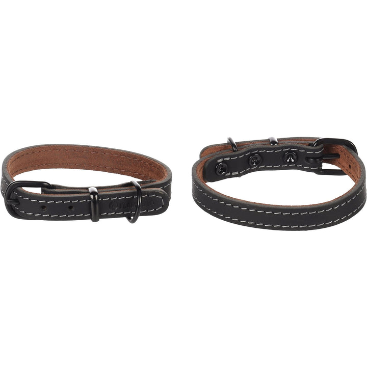 Flamingo Leather Collar Montana Black Xs