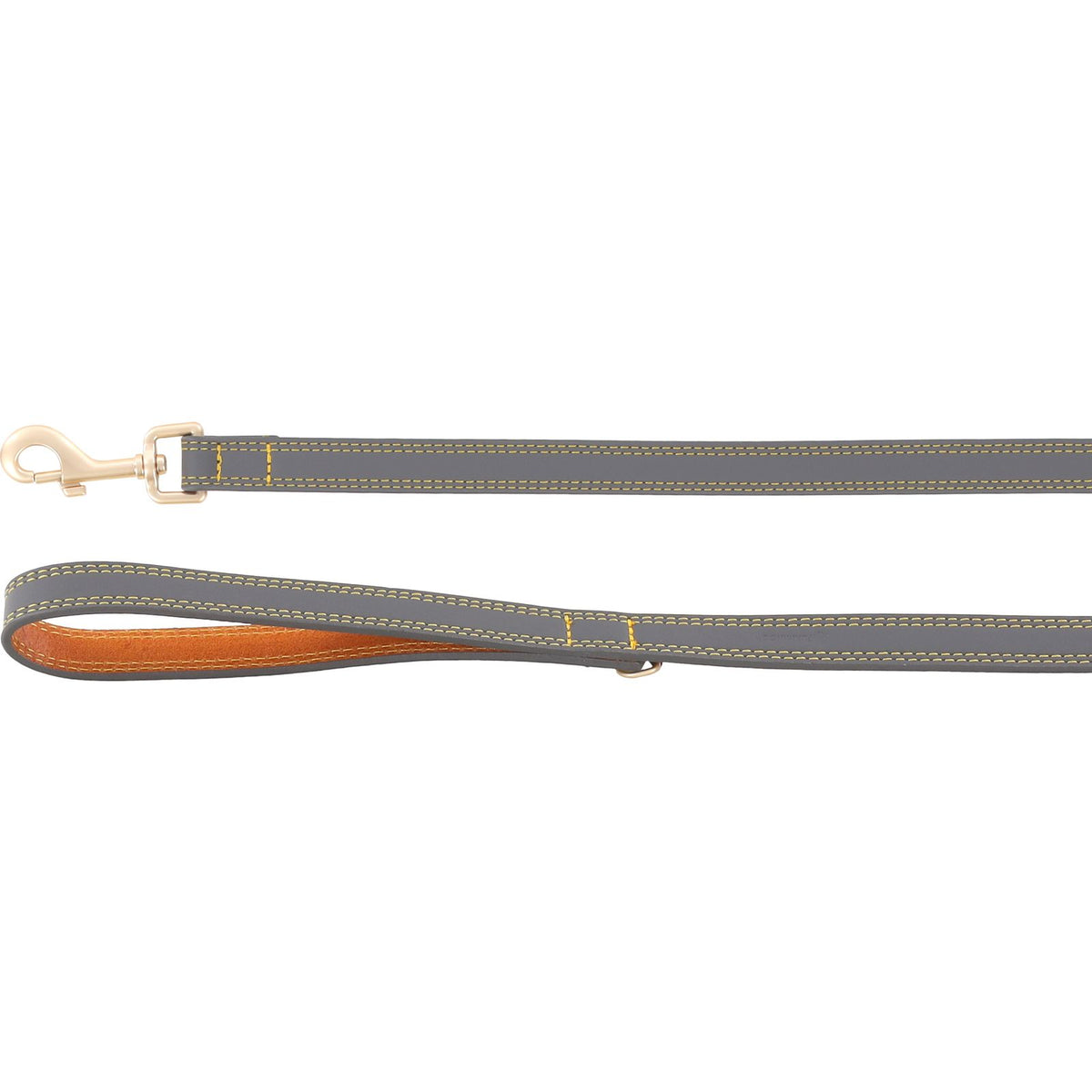 Flamingo Leather Leash Virginia Grey 130Cm 20Mm