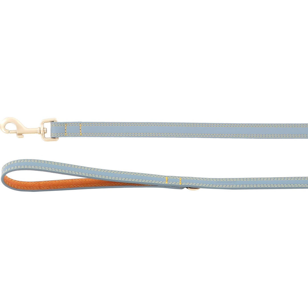 Flamingo Leather Leash Virginia Light Blue 130Cm 15Mm