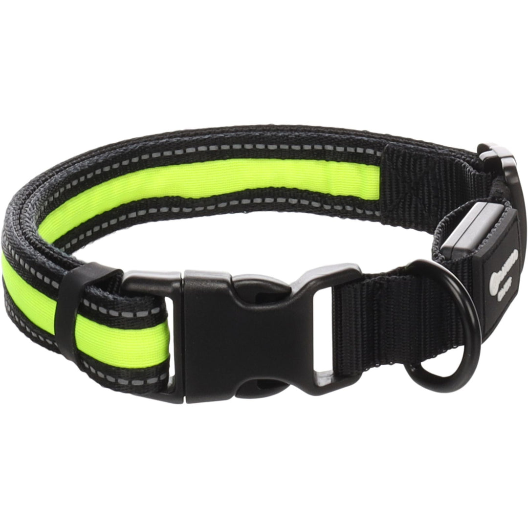 Flamingo Collar Flitzy Black and Yellow Size L