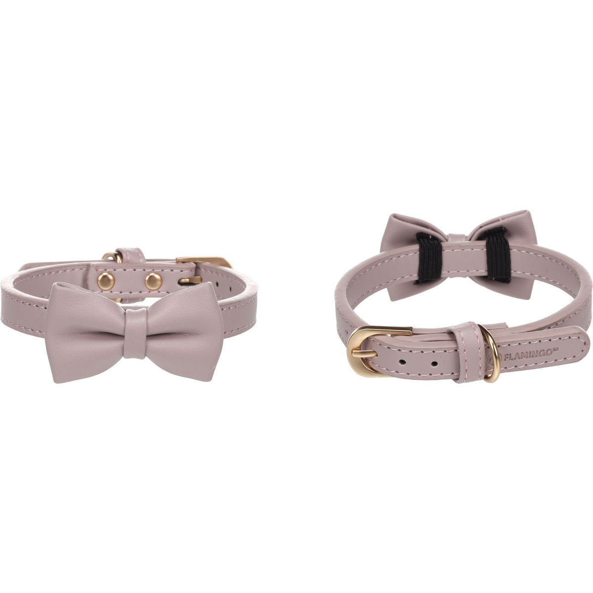 Flamingo Artifical Collar Wit Bow Tie Nela Violet