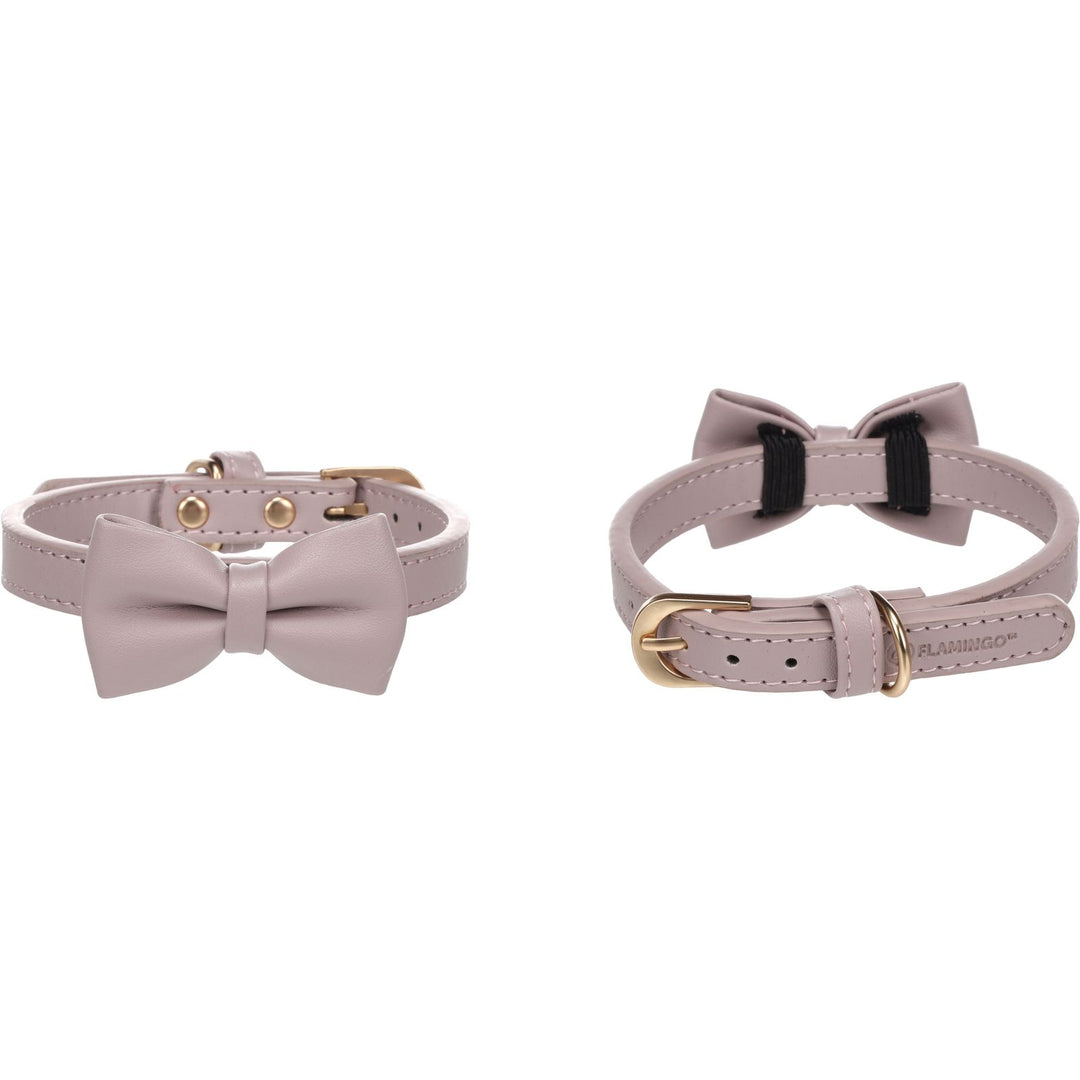 Flamingo Artificial Collar With Bow Tie Nela Violet S M