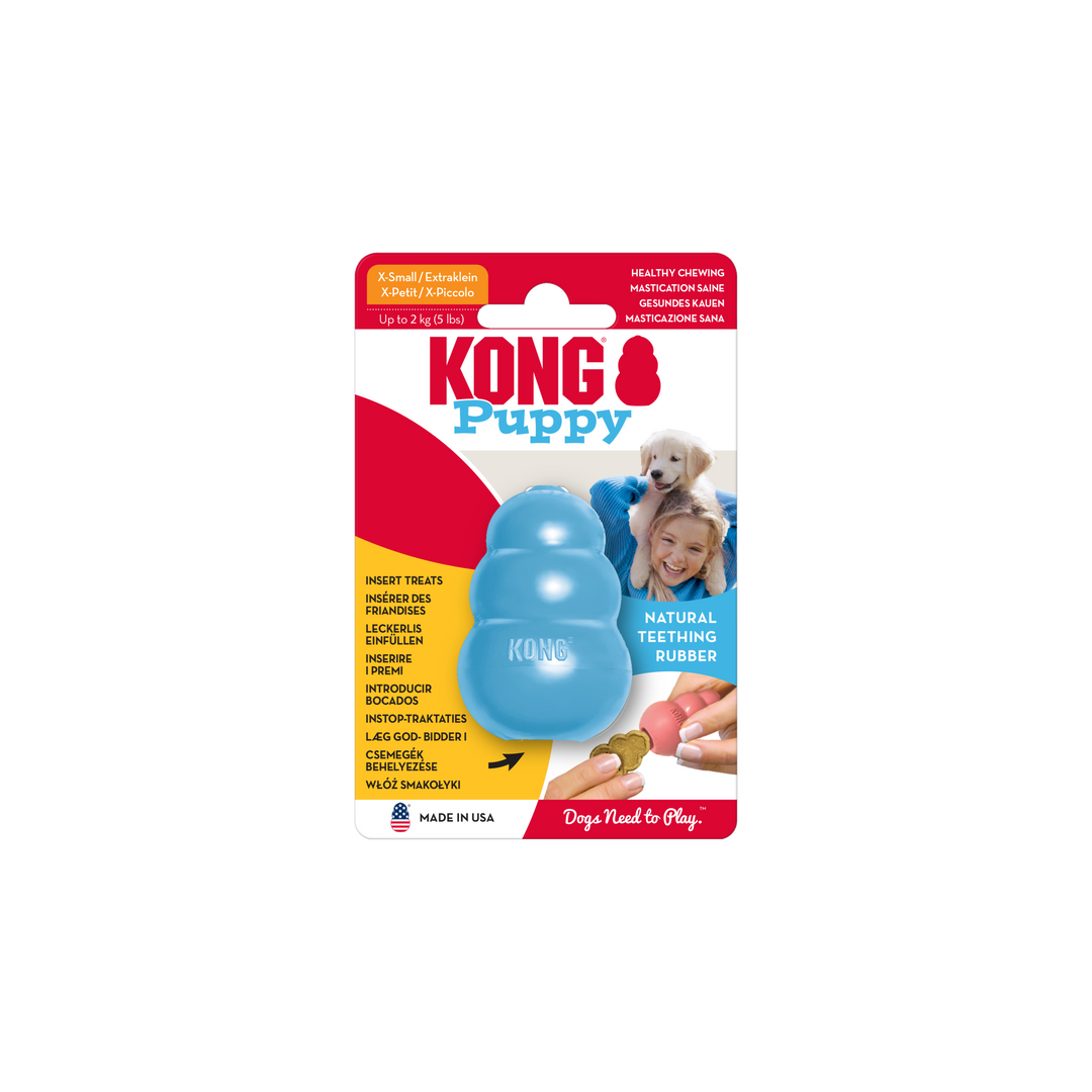 KONG Puppy X-Small Blue/Pink, in packaging