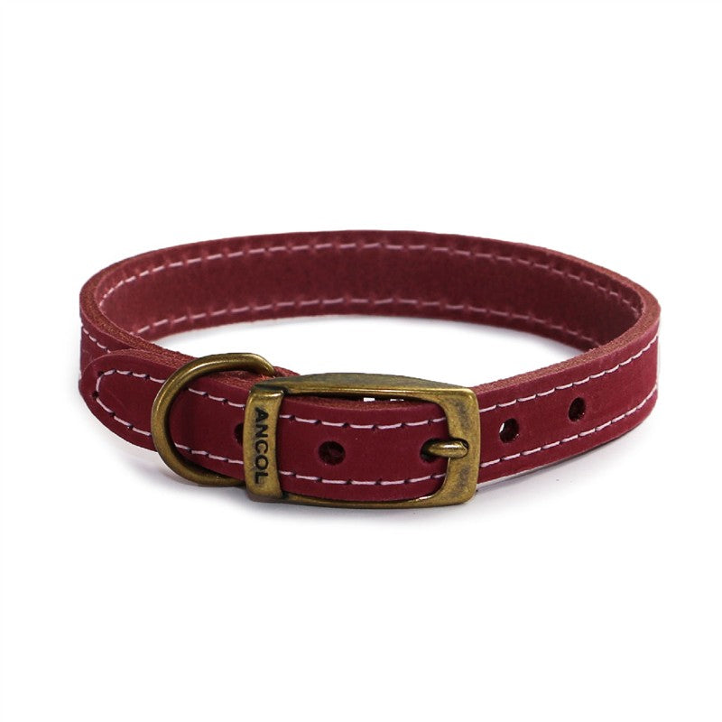 Ancol Timberwolf Leather Collar Rasp 39-48 Size 5 