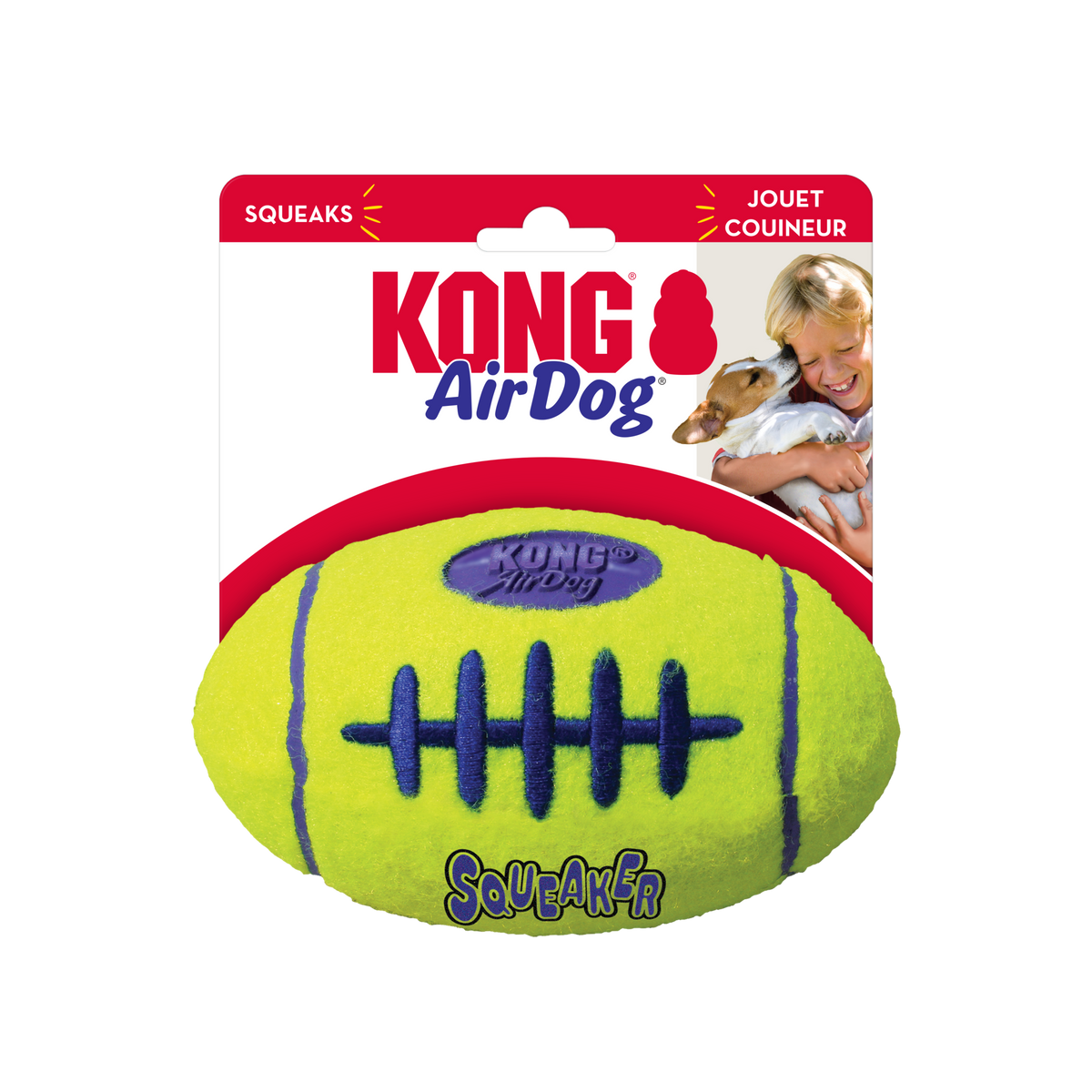 KONG Airdog Rugby Ball Large, in packaging