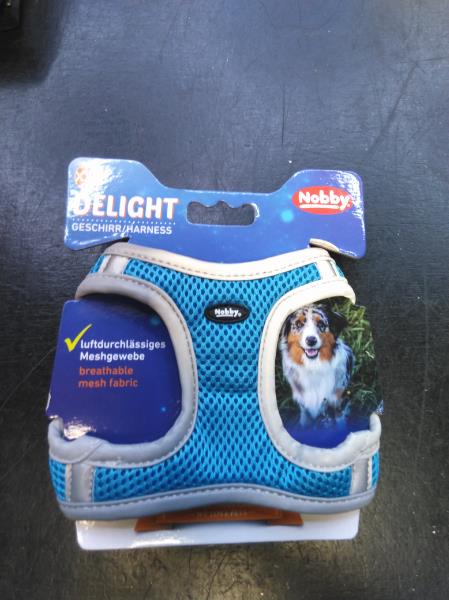 Nobby Mesh Harness DELIGHT light blue XXS chest 20-25 cm waist 30-35 cm 10 mm