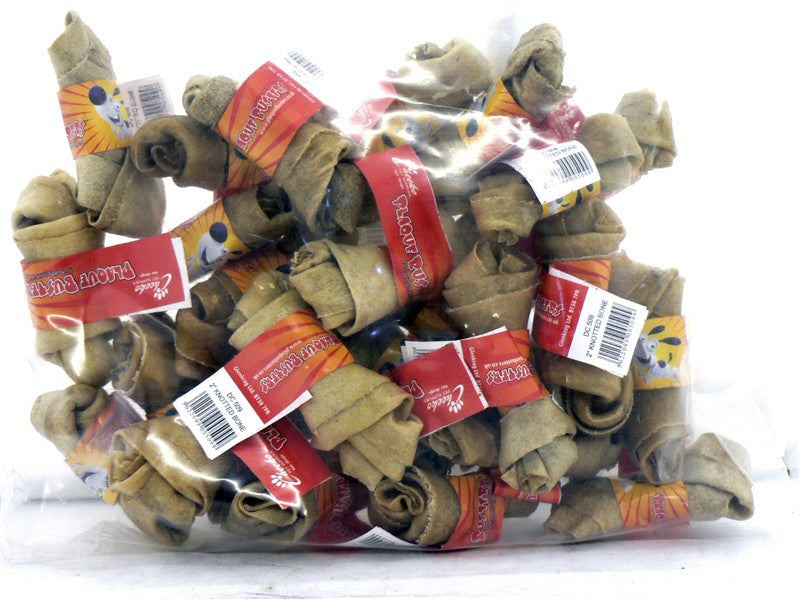 PlaqueBusters Rawhide Knotted Bones 5cm-6cm (Dog) 