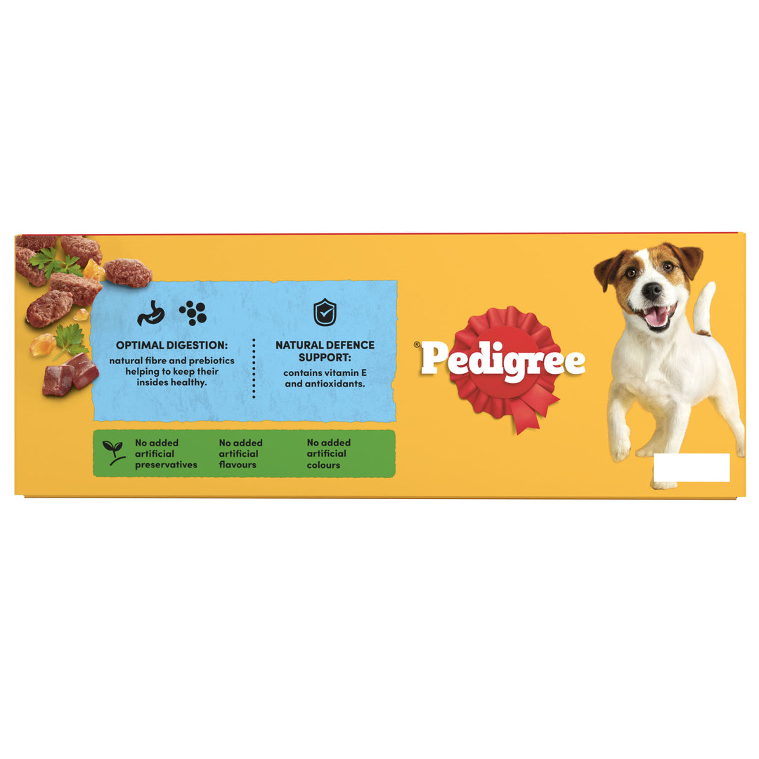 Pedigree Adult Mixed Selection in Jelly Mega Pack, back of pack