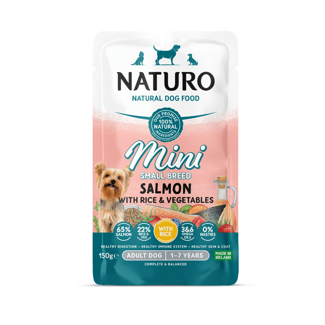 Naturo Adult Mini Dog Salmon with Rice and Vegetables 150g