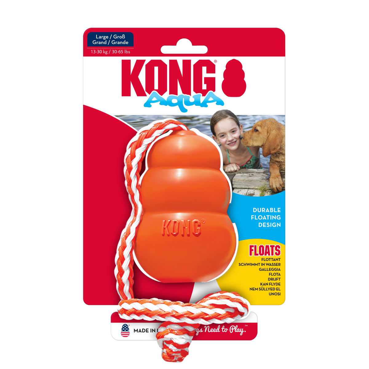 KONG Aqua Floating KONG Large, in packaging