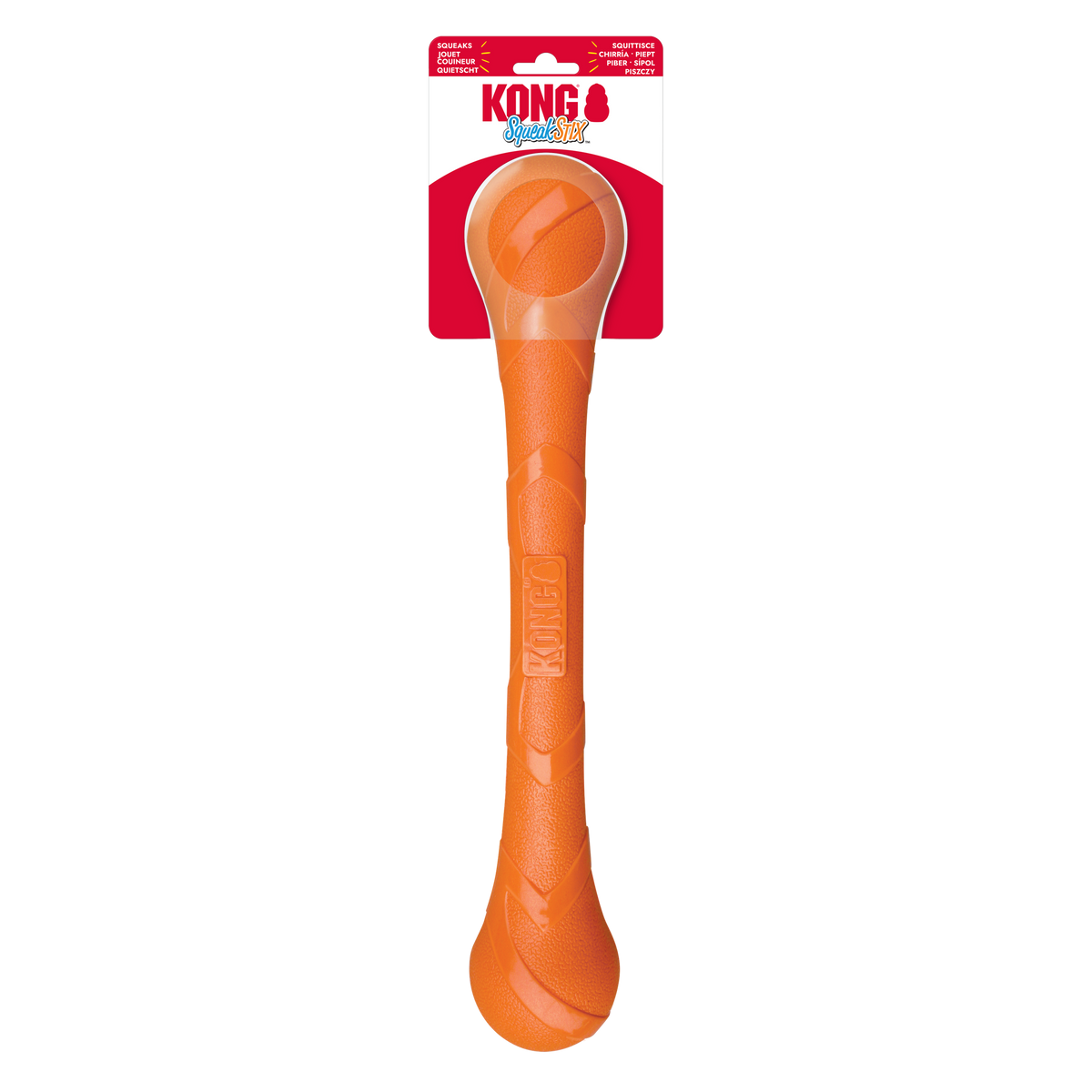 KONG Squeakstix Large Dog Toy, in packaging