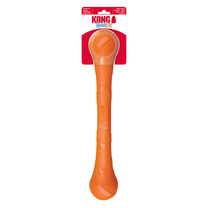 KONG Squeakstix Large Dog Toy, in packaging