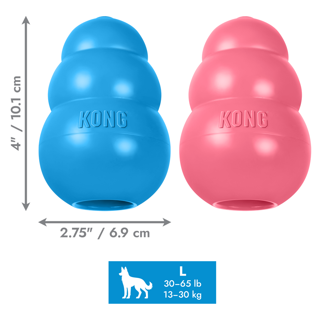 KONG Puppy Large Pink/Blue, dimensions