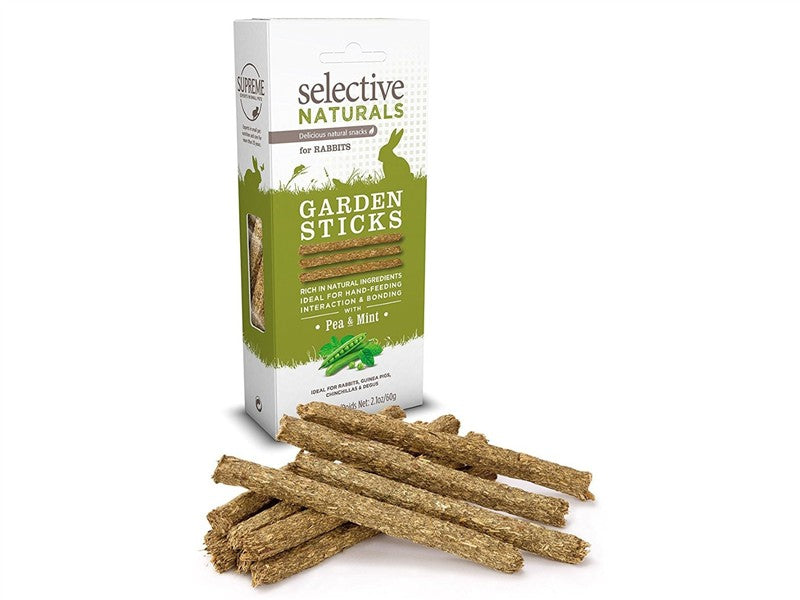 Supreme Selective Naturals Treats Rabbit Pea &amp; Mint Garden Sticks 60g