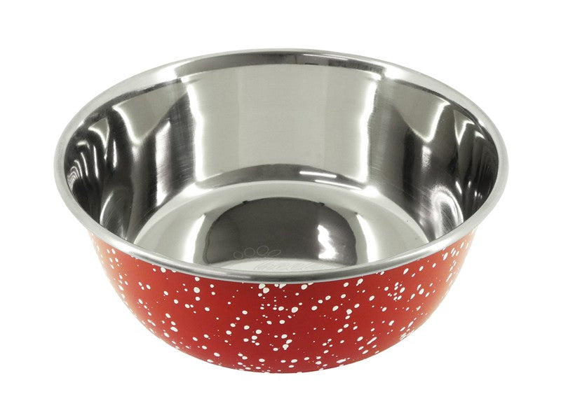 Cheeko Granite Red Stainless Steel Bowl 1750ml (Dog) 