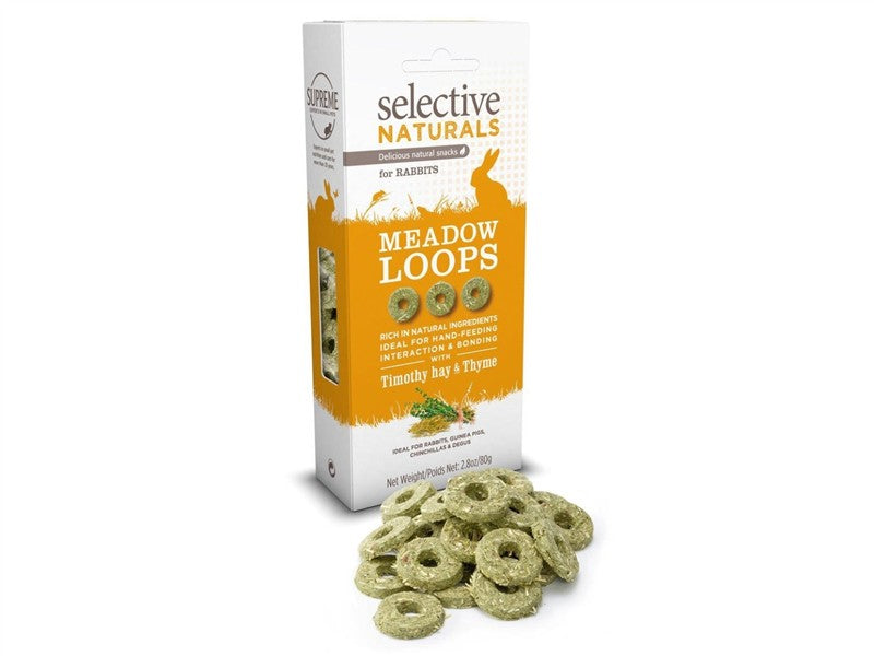 Supreme Selective Naturals Treats Rabbit Meadow Loops 80g