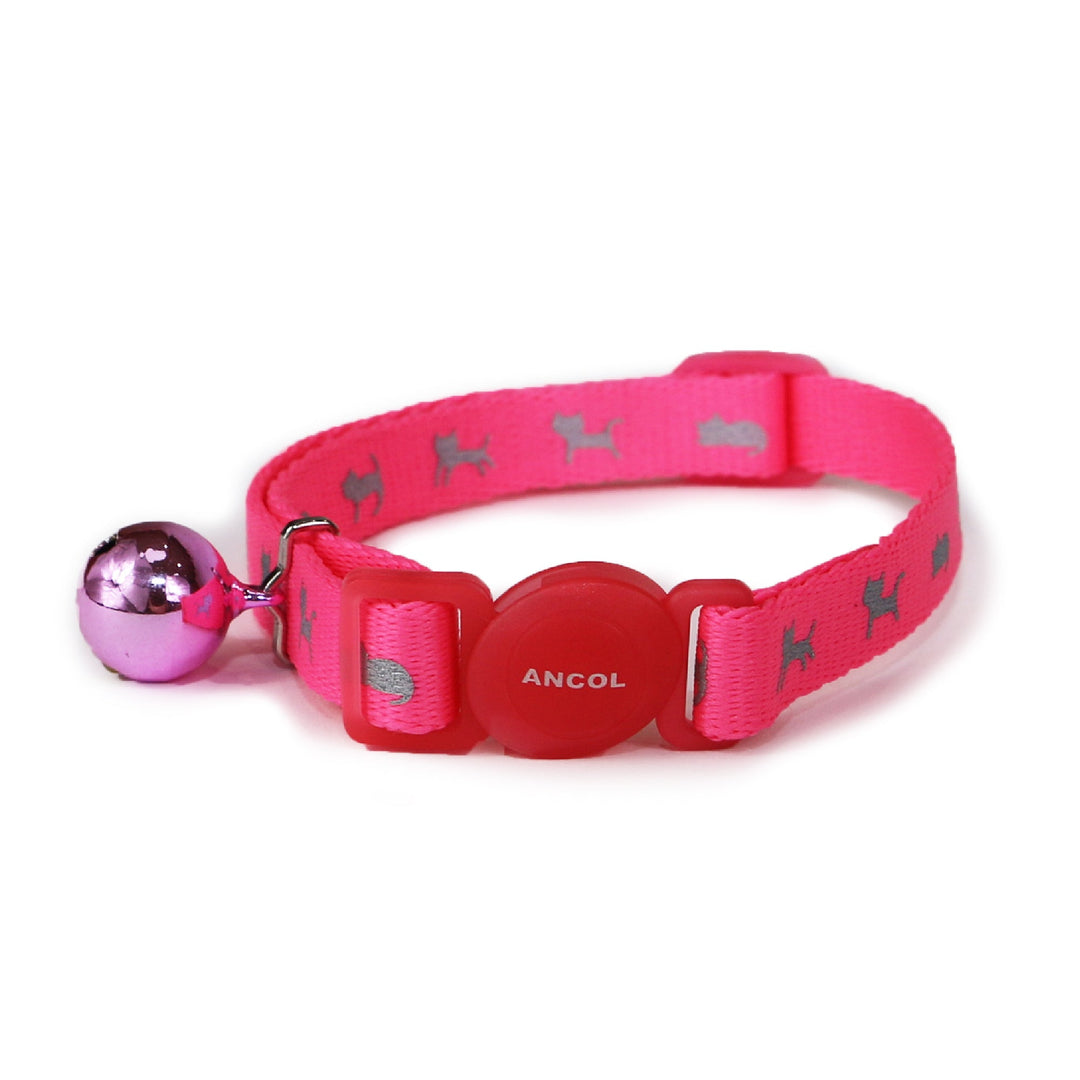 Ancol hi-vis safety cat collar in pink