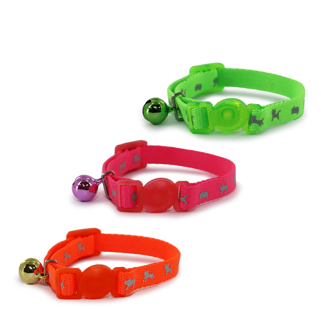 Ancol hi-vis safety kitten collar in green
