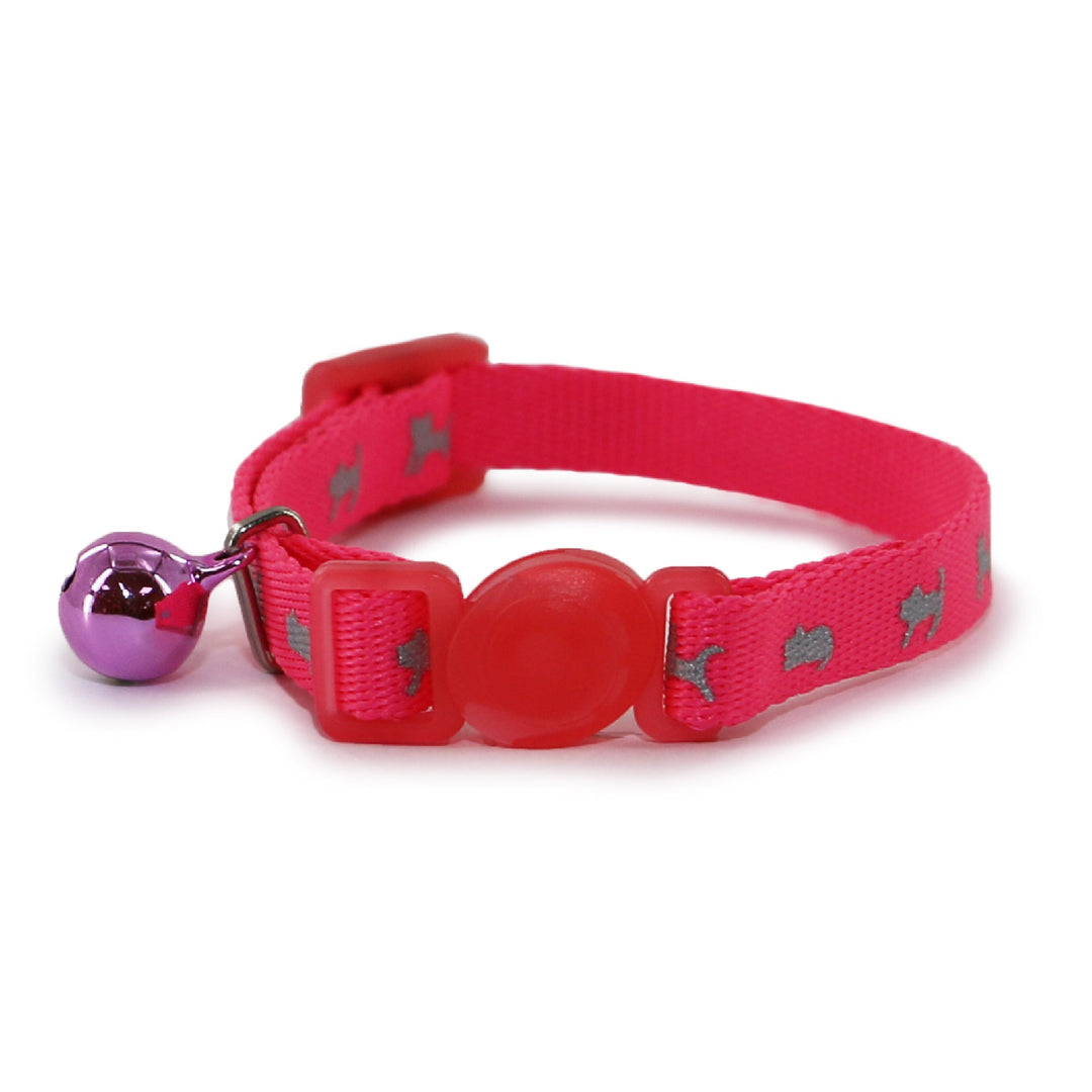 Ancol hi-vis safety kitten collar in pink