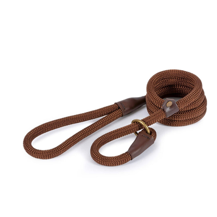 Ancol Deluxe Nyl Brown Rope Slip LEAD12MMX1.5M