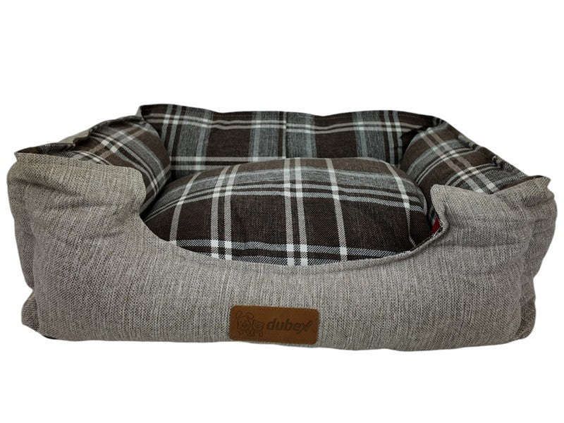 Dubbex Brunei Charcoal &amp; Tartan Bed Small 60cm 