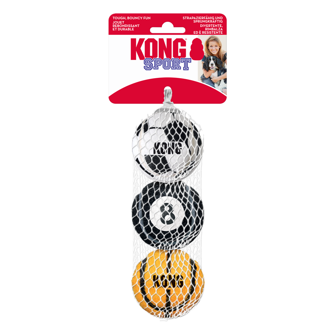 KONG Sports Ball Medium 3PACK, in packaging