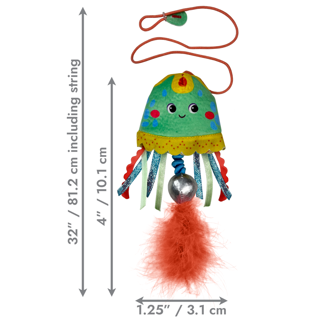 KONG Cat Teaser Jellyfish Assorted, dimensions
