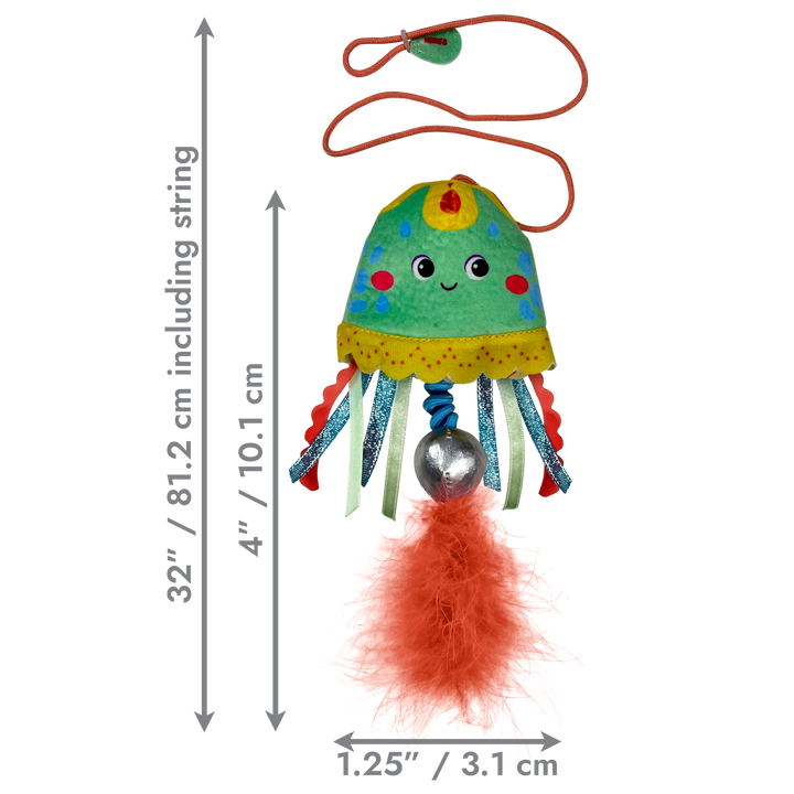 KONG Cat Teaser Jellyfish Assorted, dimensions