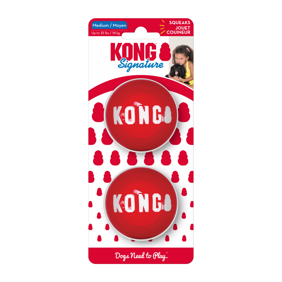 Kong Christmas Signature Balls 2pk Md