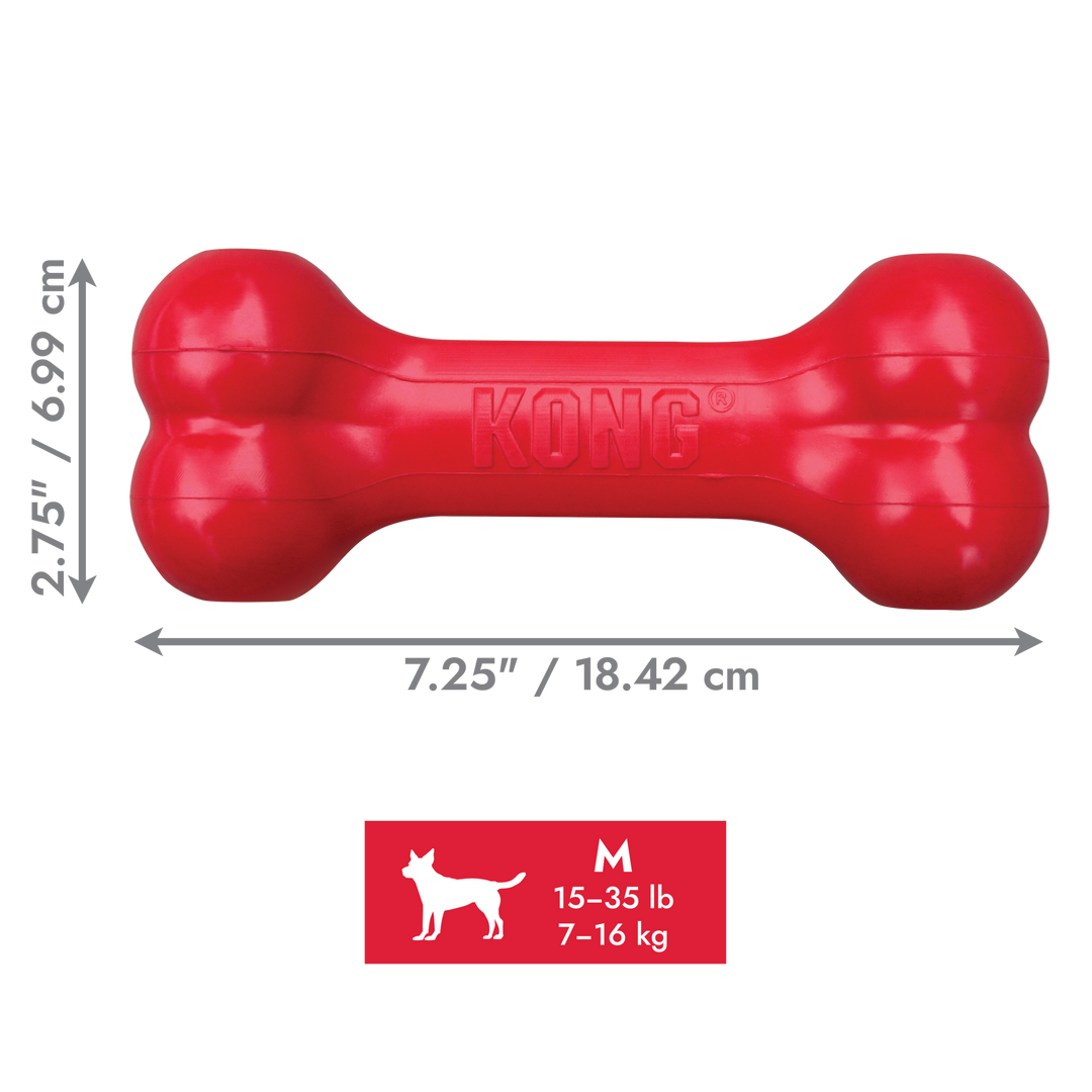 KONG Goodie Bone Medium Dog Chew Toy, dimensions