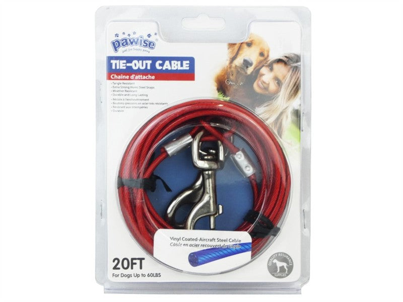 Pawise Standard Tie Out Cable 20FT 60LBS (Dog) 