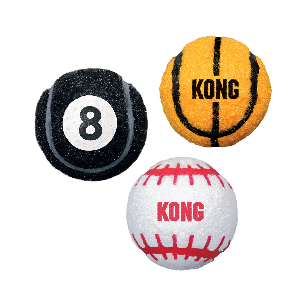 KONG Sports Ball Medium 3PACK